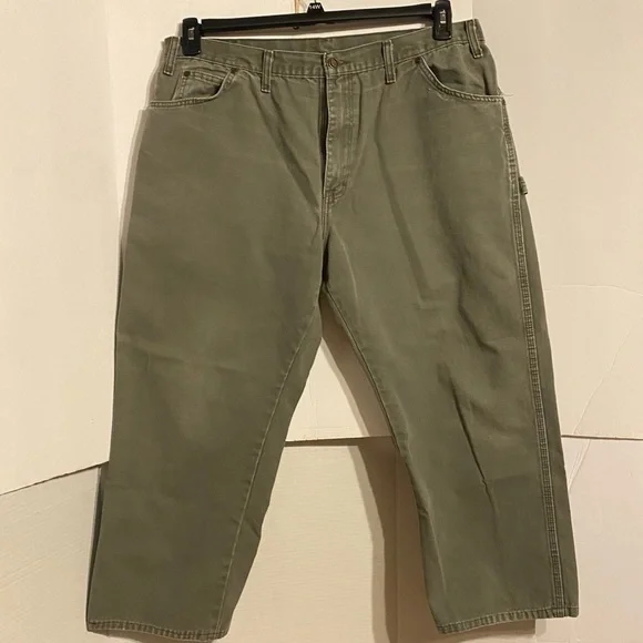 Dickies Denim Carpenter Pants Army Green 40X30 - Picture 1 of 11
